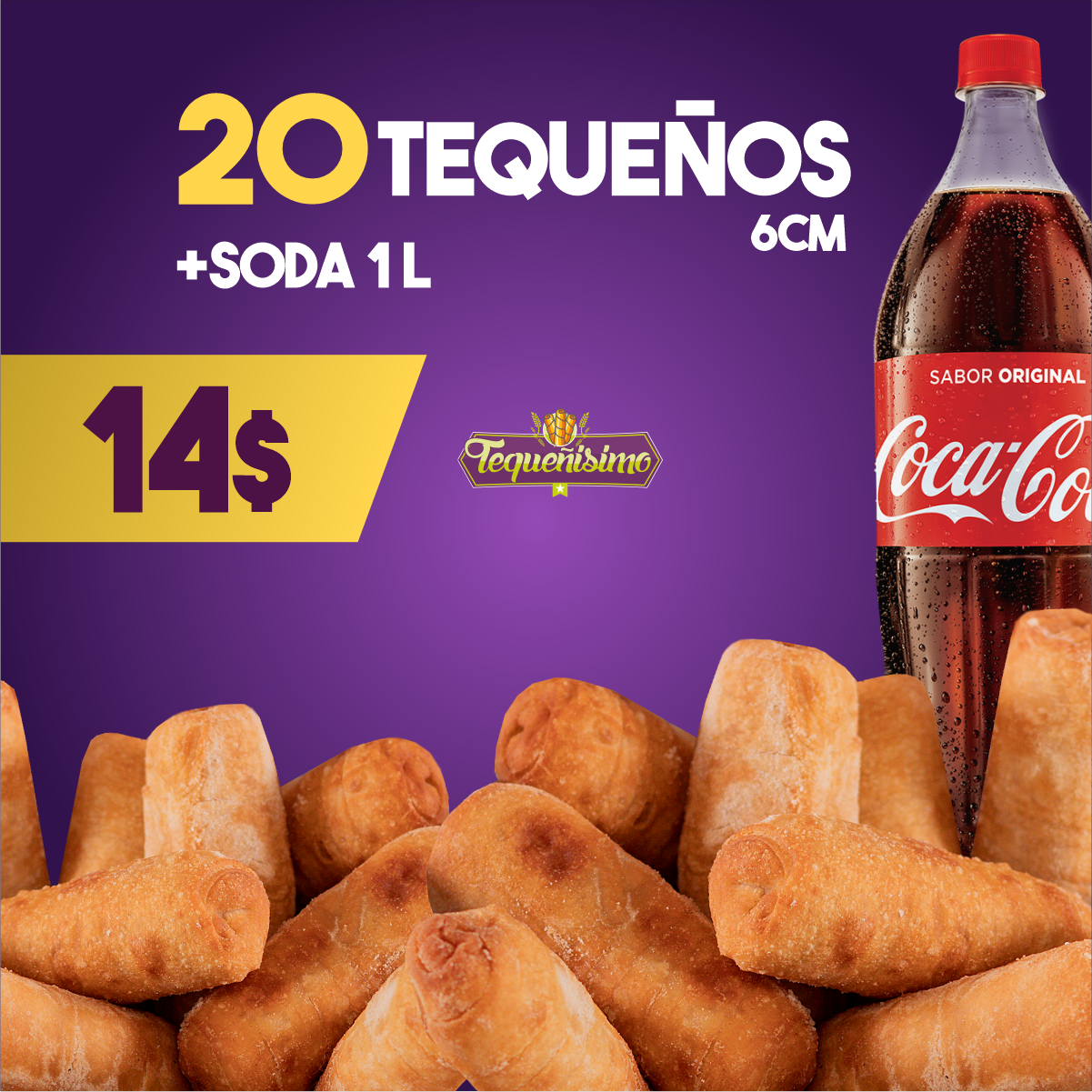 Promo Especial 20 tequeños 6cm