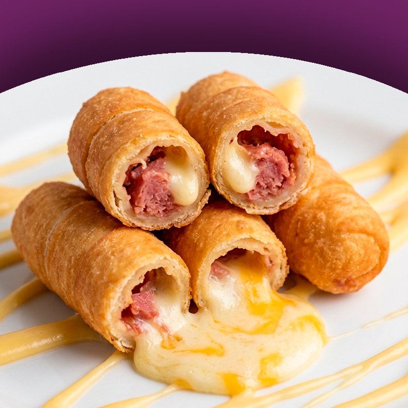 Tequeños de diablitos con queso fundido (8 cm)