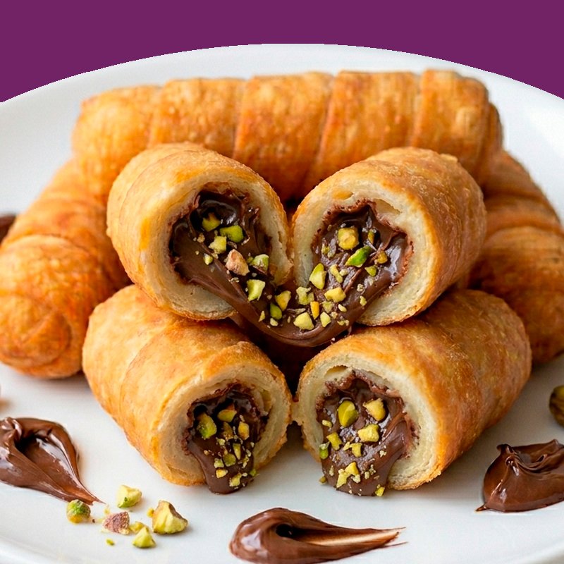 Tequeños Dubai (chocolate y pistacho)