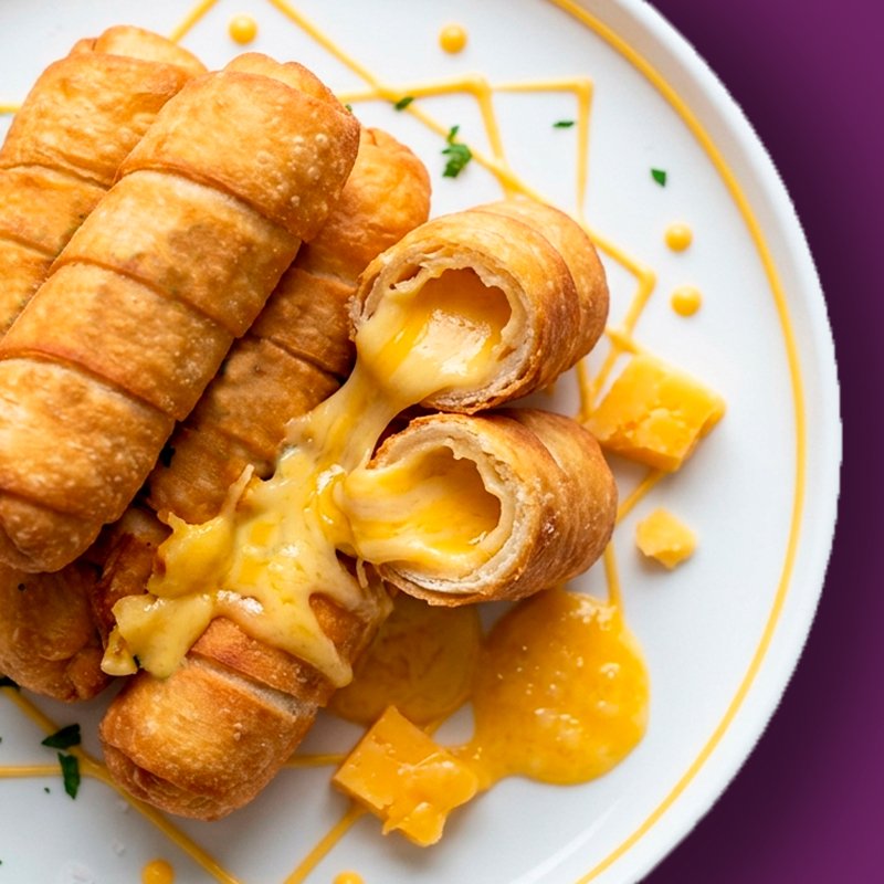 Tequeños de queso amarillo (8 cm)