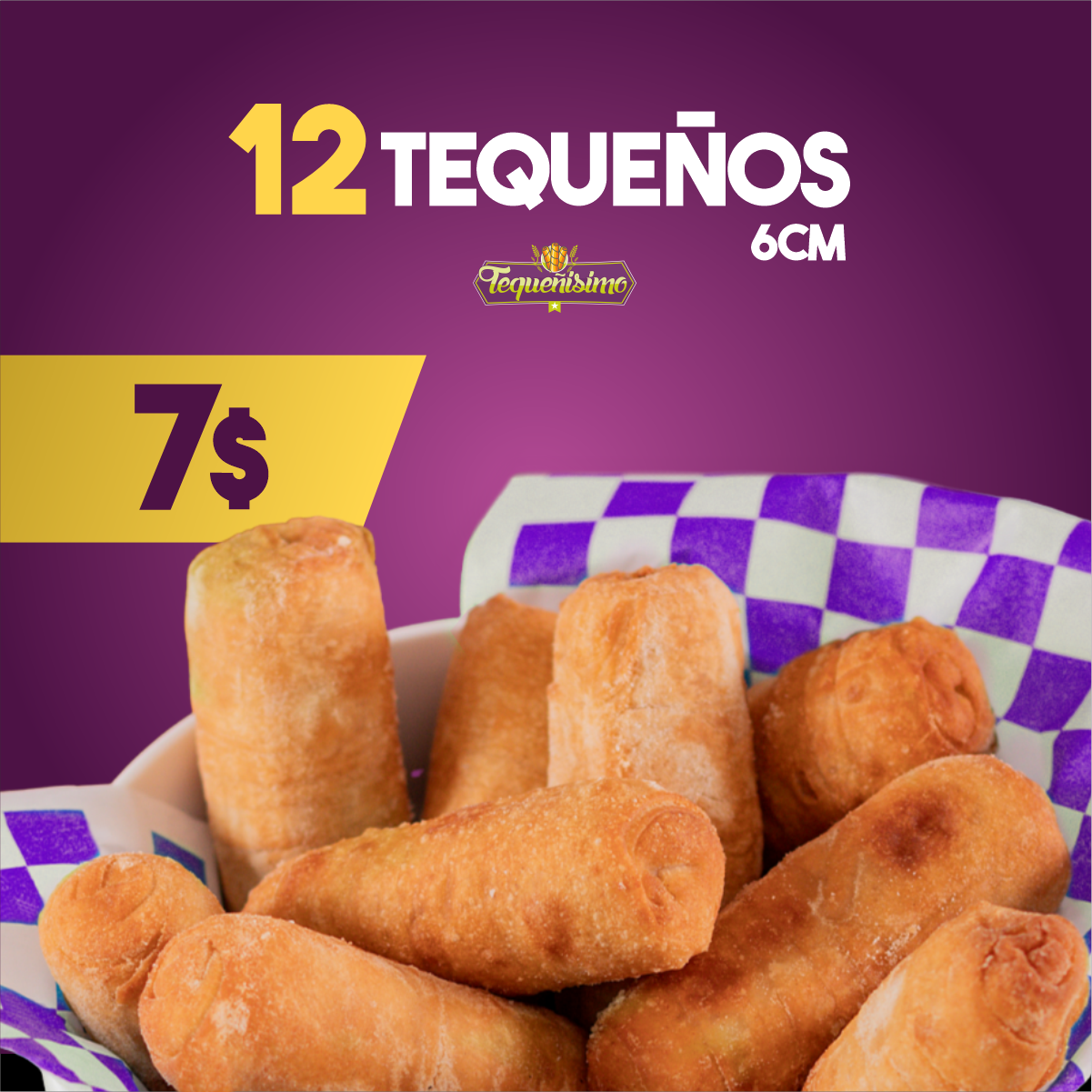 Promo Especial 12 Tequeños de queso 6cm